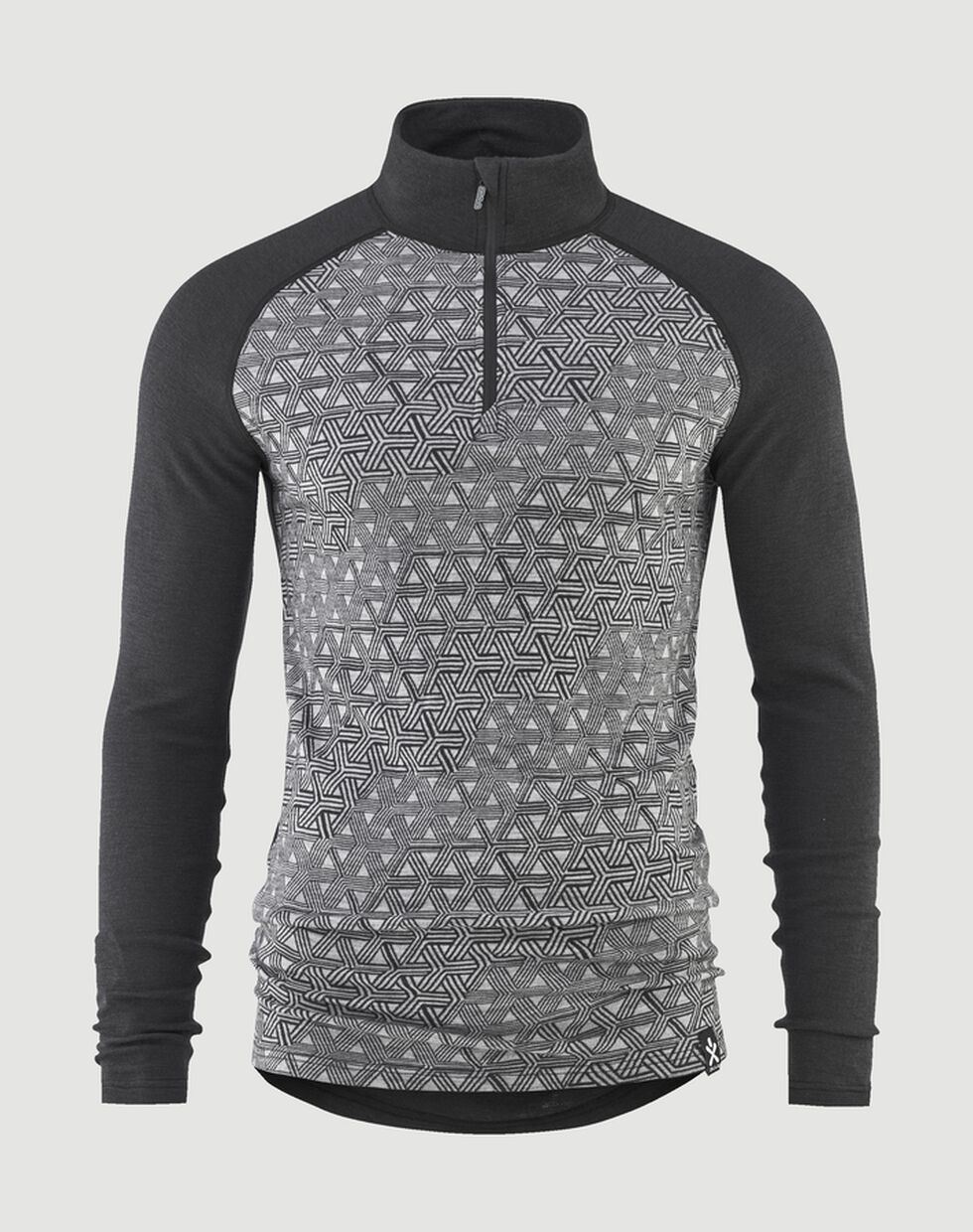 Bula Geo Merino Wool Half Zip Skiundertrøje Herre - Dark Grey