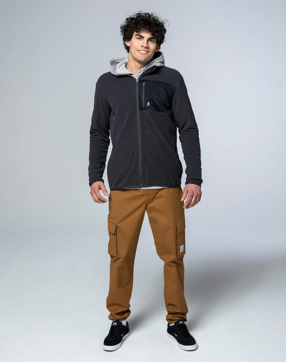 Bula Fleece Jacket Fleecejakke Herre - Dark Grey -