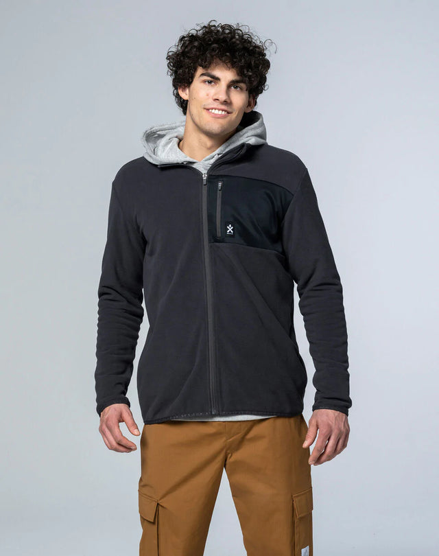Bula Fleece Jacket Fleecejakke Herre - Dark Grey - Dark Grey