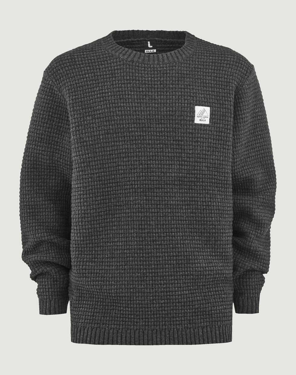 Bula Skeg Wool Sweater Herre - Dark Grey