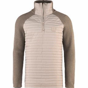 Bula Hybrid Halzip Sweater Herre - Chalk