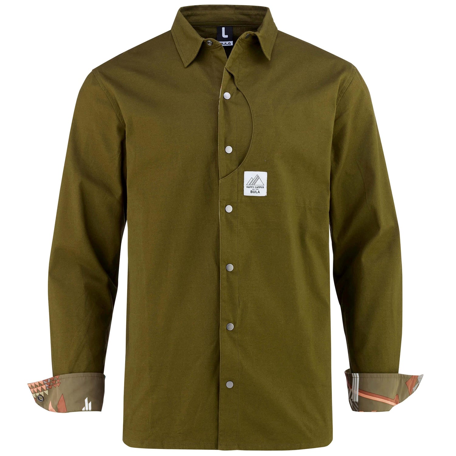 Bula Camper LS Shirt Langærmet Vandreskjorte Herre - Moss