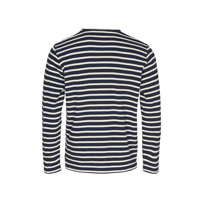 Sea Ranch Hugo Stribet Langærmet T-shirt - SR Navy/Ecru