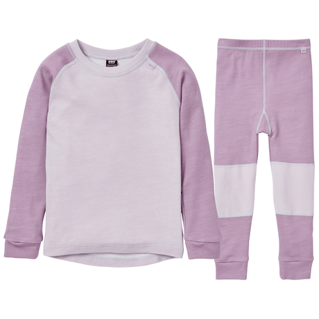 Helly Hansen Kids' HH LIFA® Merino Base Layer Set Skiundertøj Børn - Pink Ash