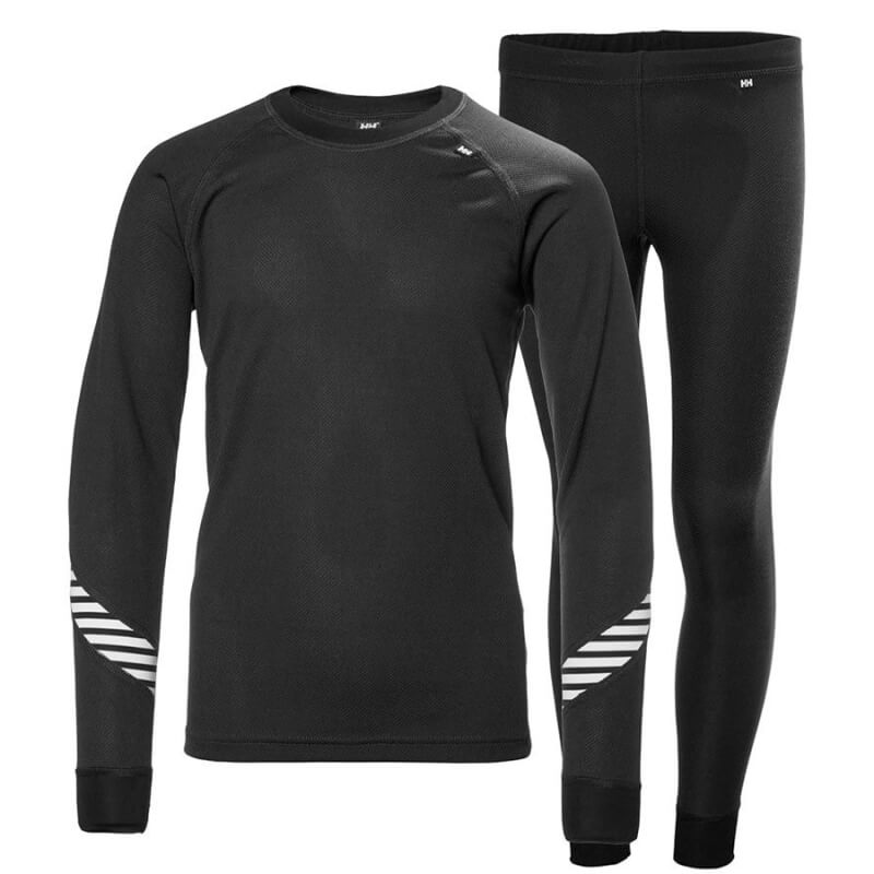 Helly Hansen Junior Lifa Dry Set Skiundertøj Børn - Black