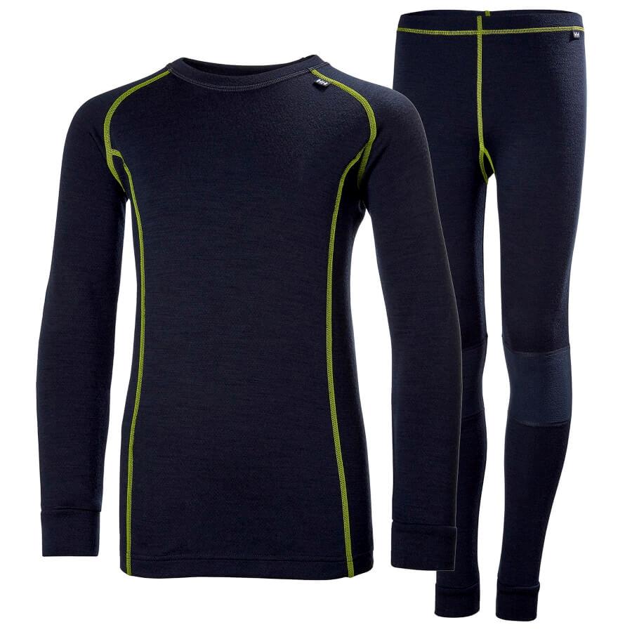 Helly Hansen Junior Lifa Merino Set Skiundertøj Børn - Navy