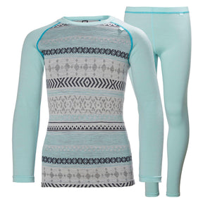 Helly Hansen Juniors' HH Merino Mid Set Skiundertøj Børn - Blue Tint