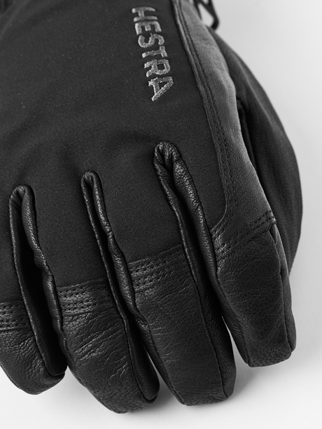 Hestra Army Leather Soft Shell Short 5-finger Skihandsker Herre -