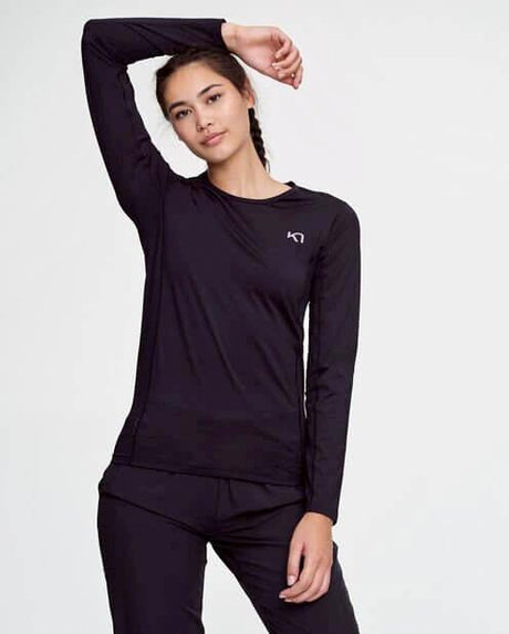 Kari Traa Nora Long Sleeve Langærmet Træningstop Dame - Black