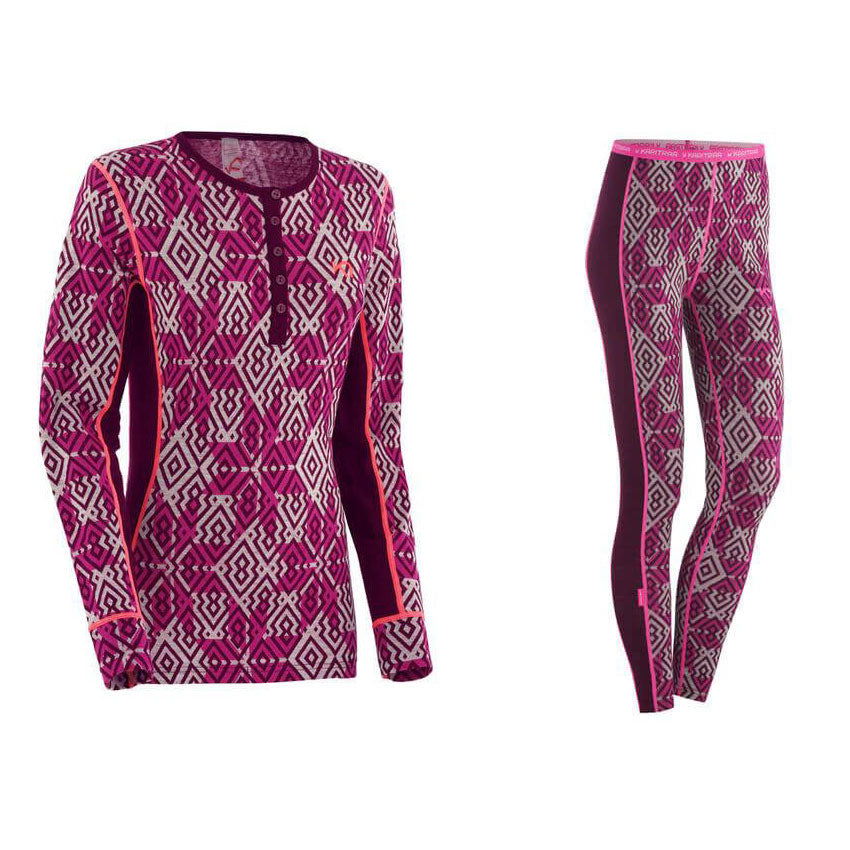 Kari Traa Stjerna Uldundertøj Sæt Dame - Sweet - M