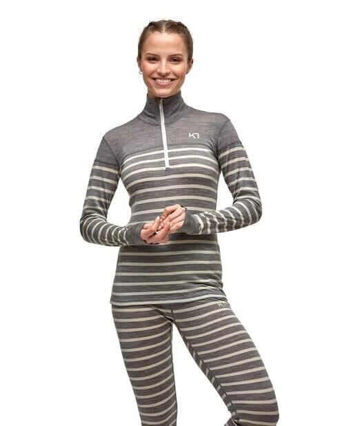 Kari Traa Maske H/Z Skiundertrøje med lynlås -