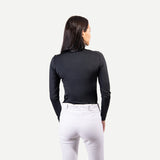 Kjus Feel Woman Halfzip Skiundertrøje Dame - Black Melange