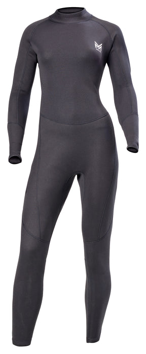 Massive Women Long Wetsuit Lang Våddragt Dame - 3 mm - Black - Black