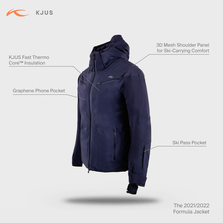 Kjus Formula Jacket Skijakke Herre - Sort -