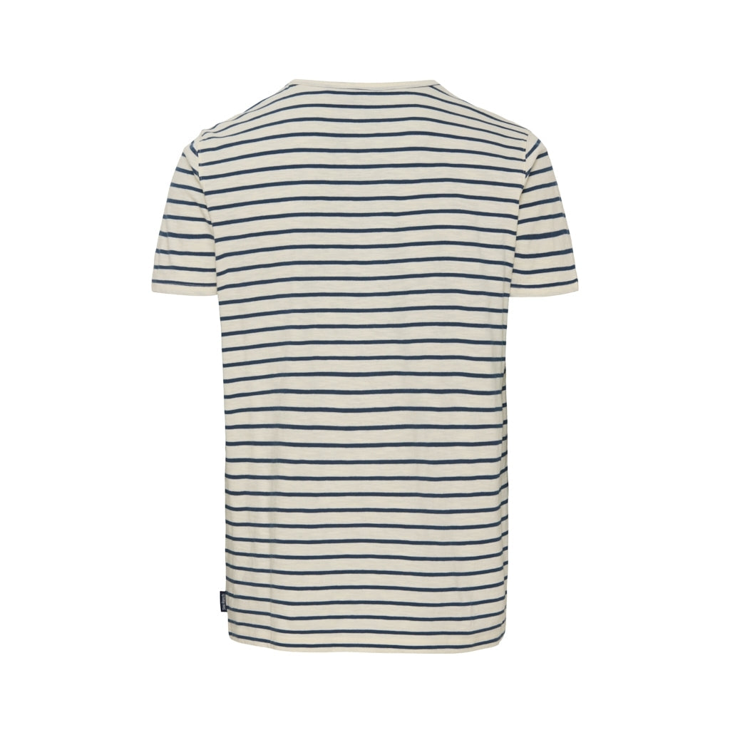 Sea Ranch Pontus Tee - Ecru/Insignia Blue -