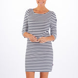 Sebago Sailor Striped Dress Kjole - White Navy
