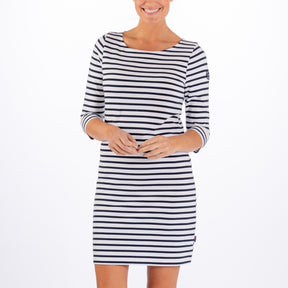 Sebago Sailor Striped Dress Kjole - White Navy
