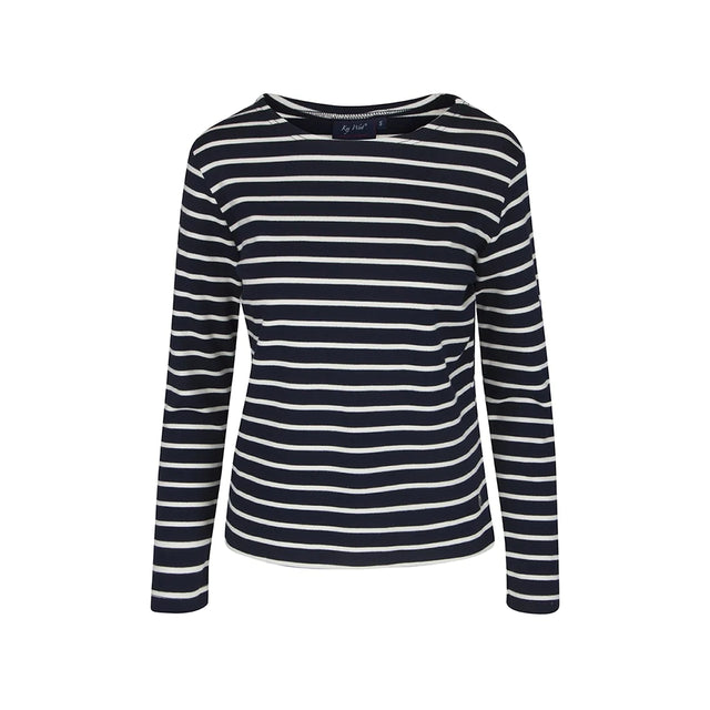 Sea Ranch Antibes Stribet Langærmet T-shirt Dame - SR Navy Ecru