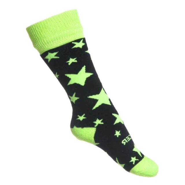 Seger Stars Ski Sock Skistrømper Børn - Black / Green - Black Green