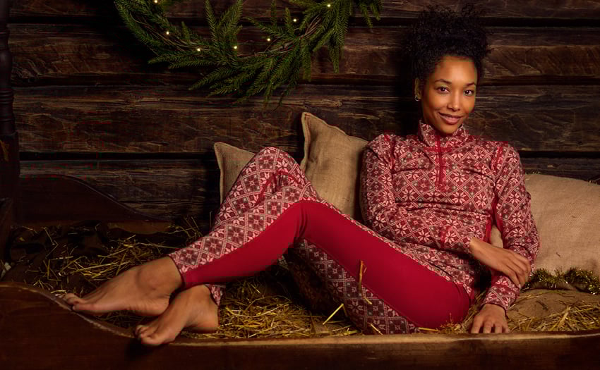 Kari Traa Rose High Waist Pants Skiunderbukser Dame - Red -