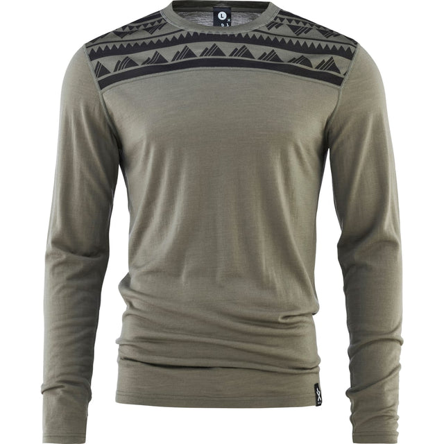 Bula Aztec Merino Wool Crew Skiundertrøje Herre - Sage