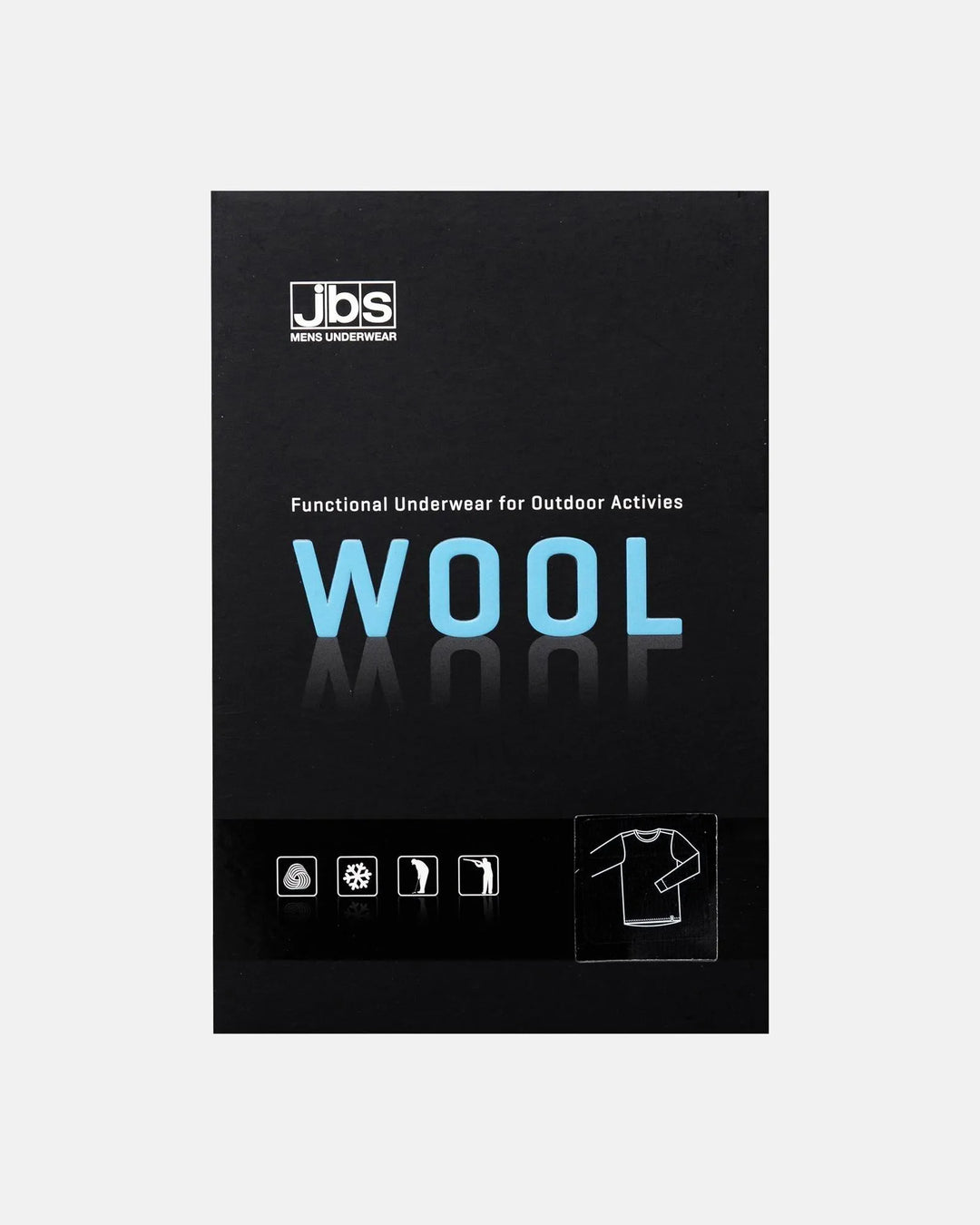 JBS "Wool" langærmet t-shirt - skiundertrøje Herre - 100% Merinould