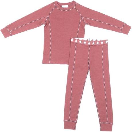 Hulabalu Stars Skiundertøj Børn - Dark Coral - Dark Coral