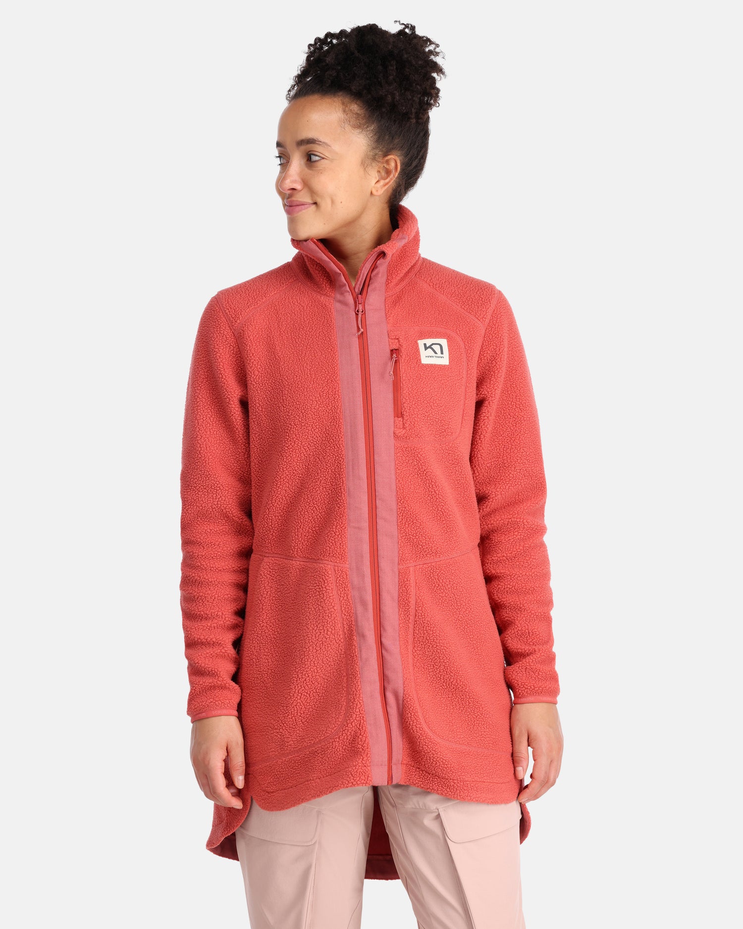 Kari Traa Sanne Pile Jacket Fleecejakke Dame - Cedar - Cedar