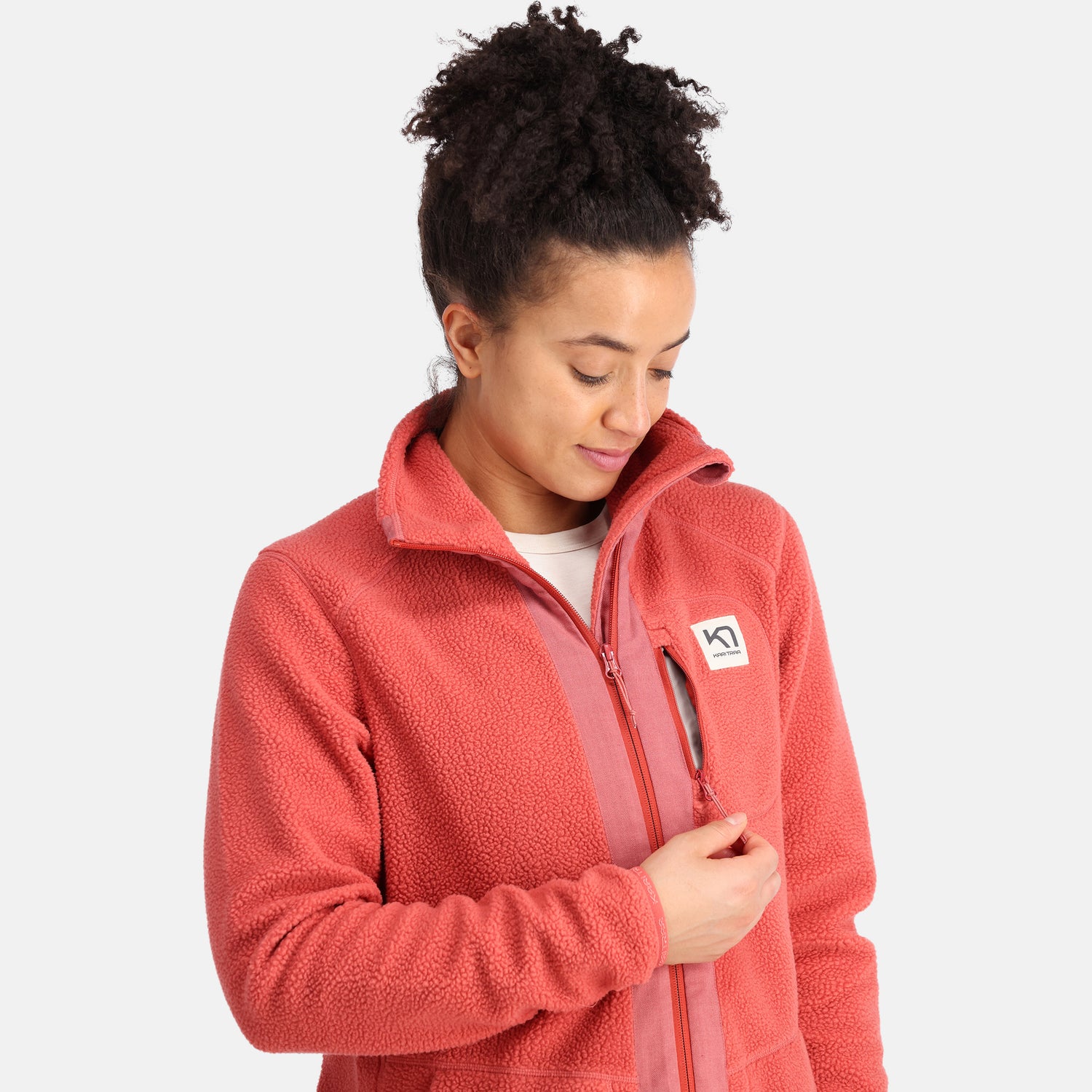 Kari Traa Sanne Pile Jacket Fleecejakke Dame - Cedar -