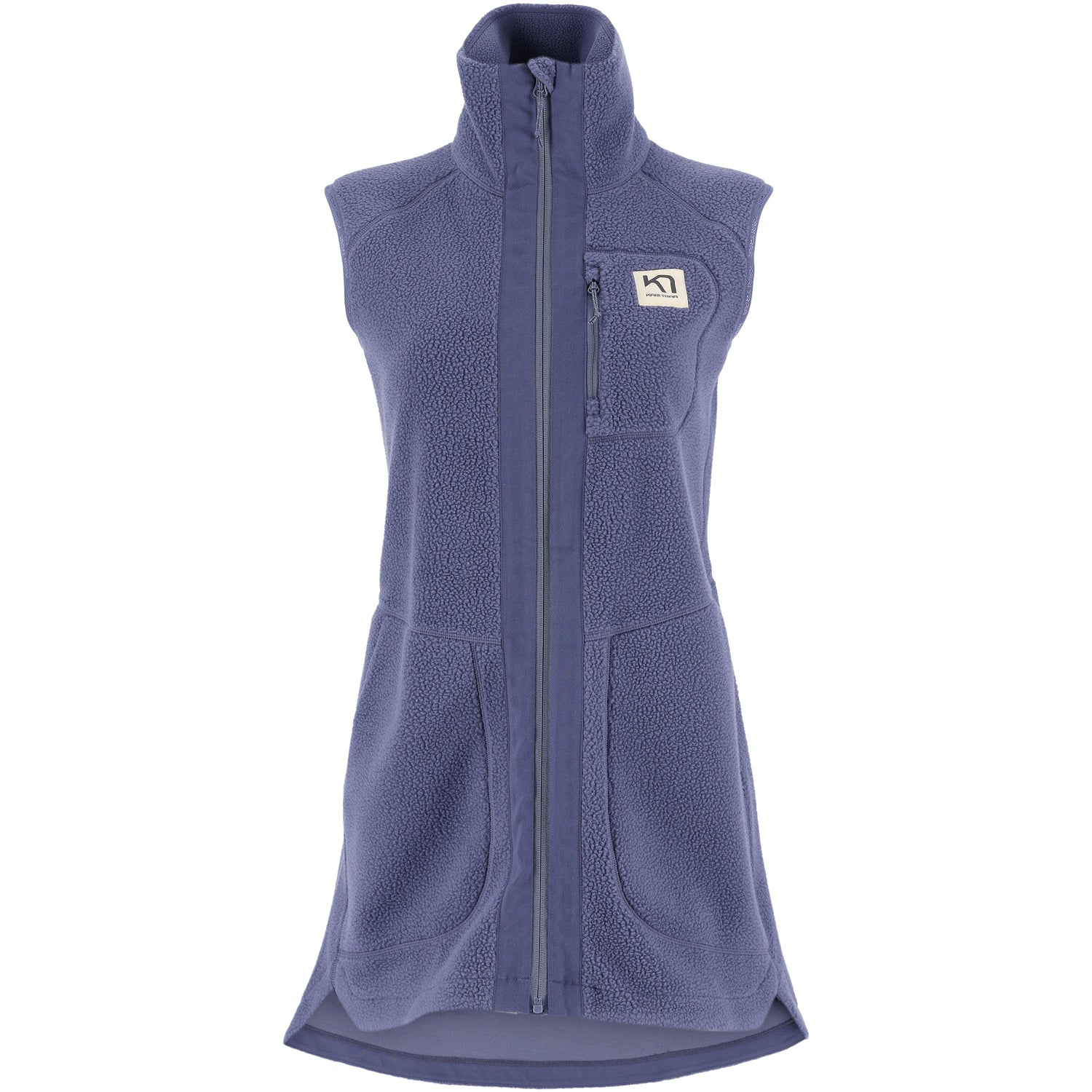 Kari Traa Sanne Pile Vest Long - Moon Blue