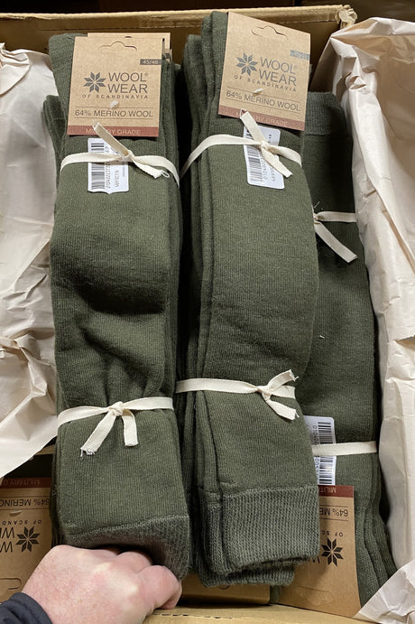 Woolwear knælange ragsokker i merinould -