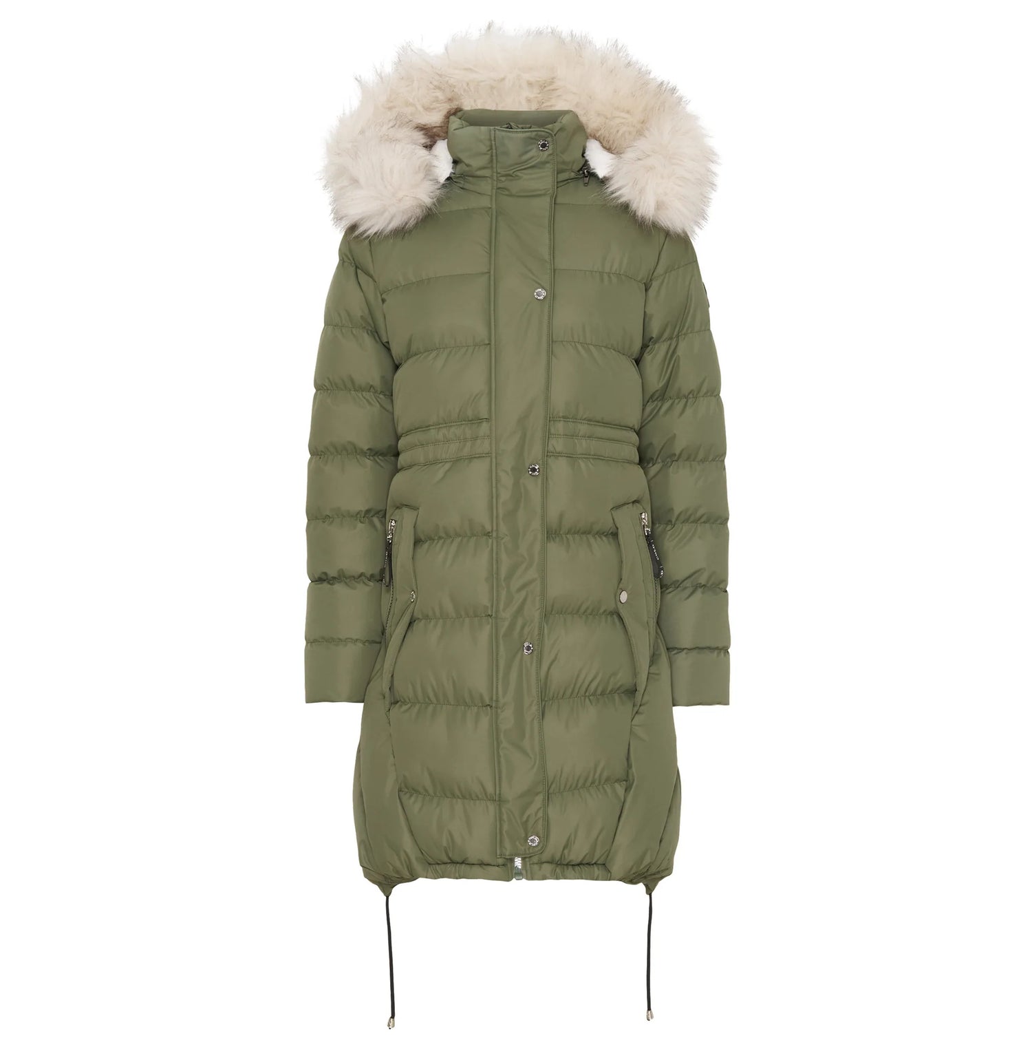 COLD Pom Pom Parka Lady Vinterjakke Dame - Dusty Olive
